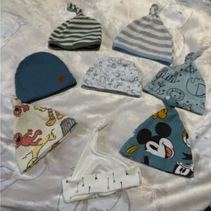 Set of 9 baby hats